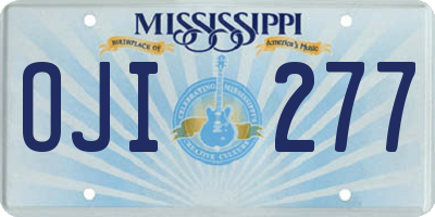 MS license plate OJI277
