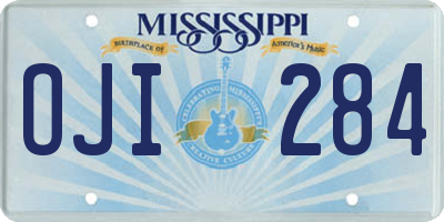 MS license plate OJI284