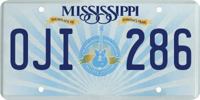 MS license plate OJI286