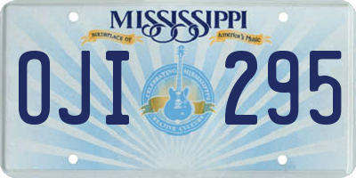 MS license plate OJI295