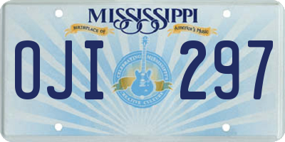 MS license plate OJI297