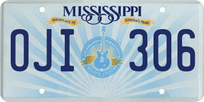 MS license plate OJI306