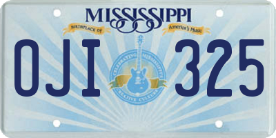 MS license plate OJI325