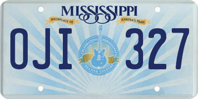 MS license plate OJI327