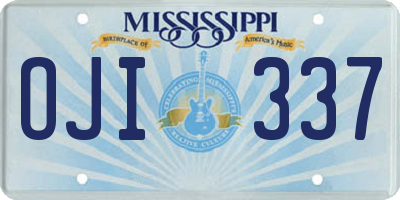 MS license plate OJI337