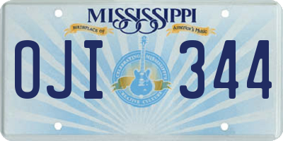 MS license plate OJI344