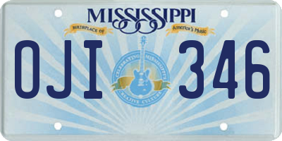 MS license plate OJI346
