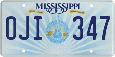 MS license plate OJI347