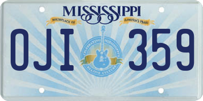MS license plate OJI359