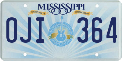 MS license plate OJI364