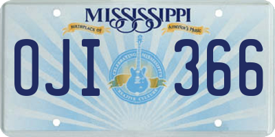 MS license plate OJI366