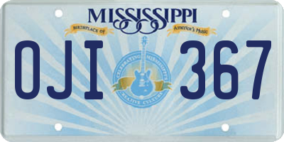 MS license plate OJI367