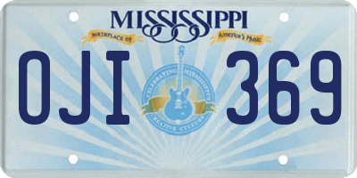MS license plate OJI369