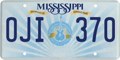 MS license plate OJI370