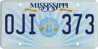 MS license plate OJI373