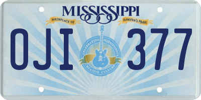 MS license plate OJI377