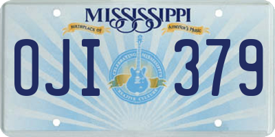 MS license plate OJI379