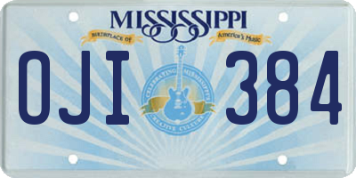 MS license plate OJI384