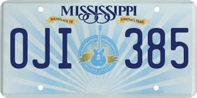 MS license plate OJI385