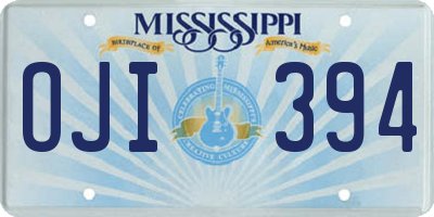 MS license plate OJI394