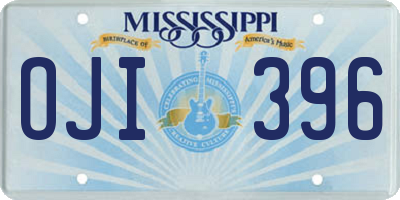 MS license plate OJI396