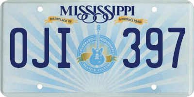 MS license plate OJI397