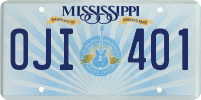 MS license plate OJI401