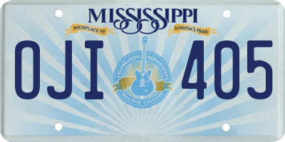MS license plate OJI405