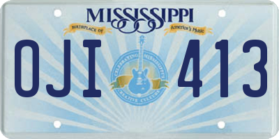 MS license plate OJI413
