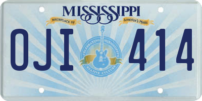 MS license plate OJI414