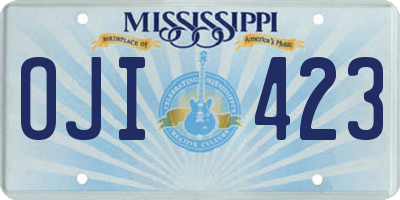 MS license plate OJI423