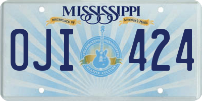 MS license plate OJI424