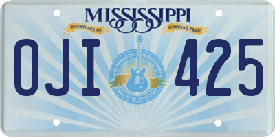 MS license plate OJI425