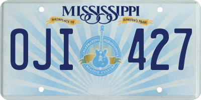 MS license plate OJI427