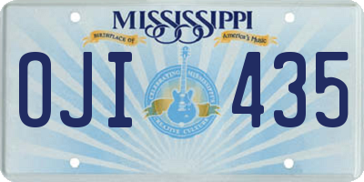 MS license plate OJI435