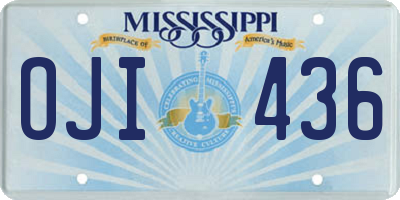 MS license plate OJI436