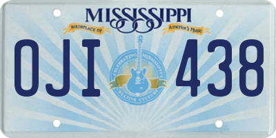 MS license plate OJI438