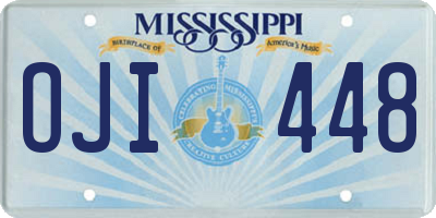 MS license plate OJI448