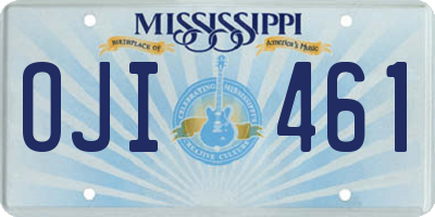 MS license plate OJI461