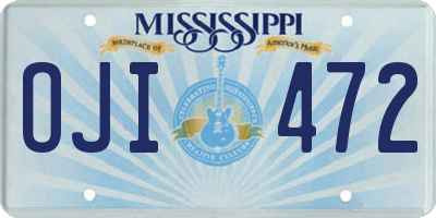 MS license plate OJI472