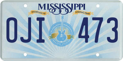 MS license plate OJI473