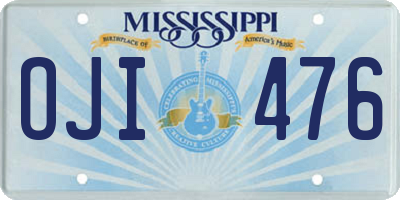 MS license plate OJI476