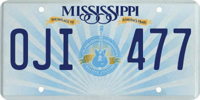 MS license plate OJI477