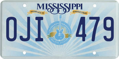 MS license plate OJI479