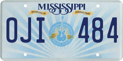 MS license plate OJI484