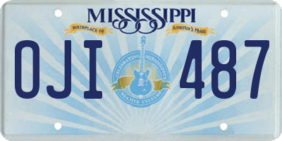 MS license plate OJI487