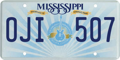MS license plate OJI507