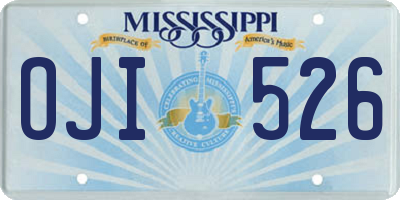 MS license plate OJI526