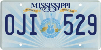 MS license plate OJI529