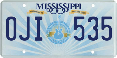MS license plate OJI535